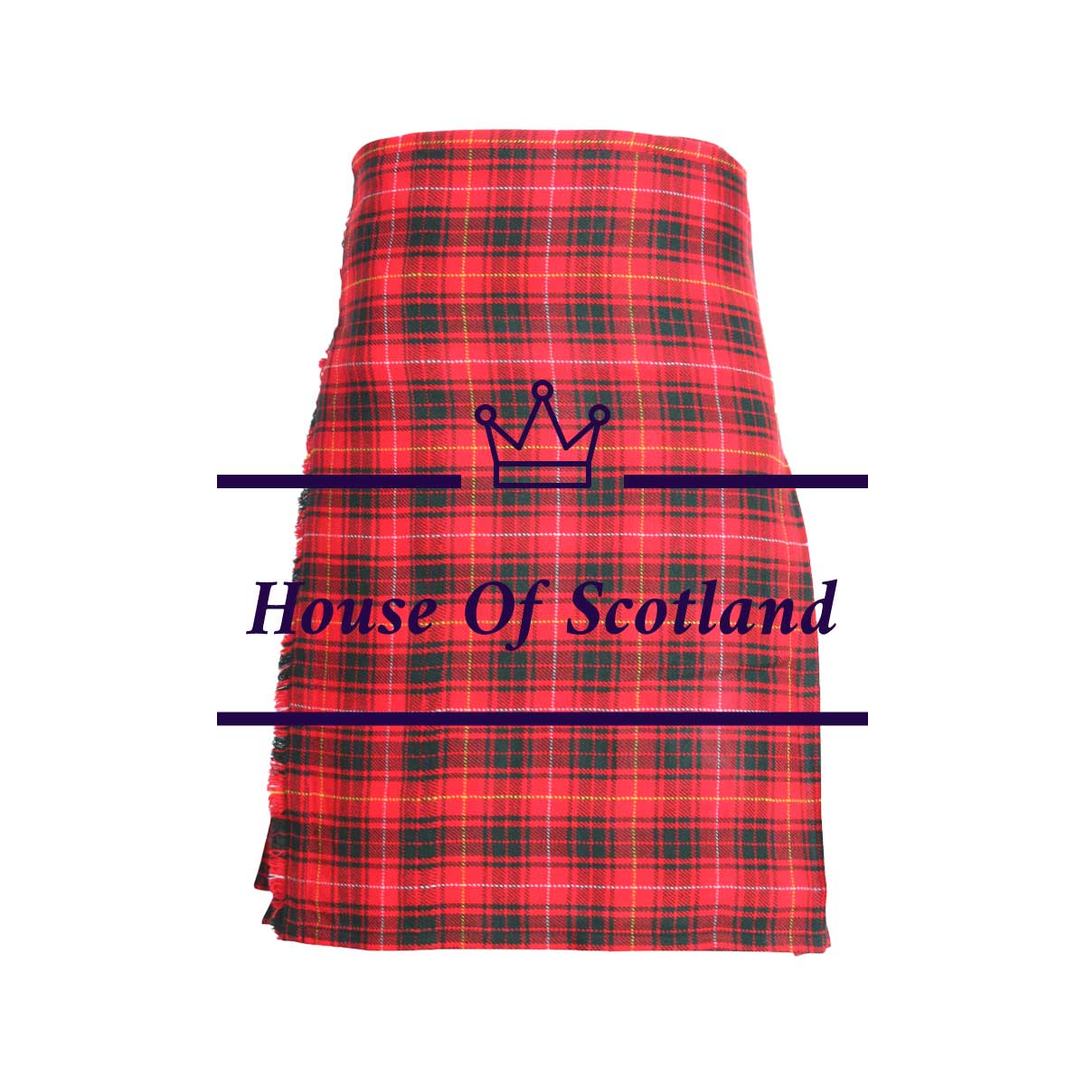 house-of-scotland-bruce-modern-tartan-scottish-8-yard-Kilt-light-weight-front
