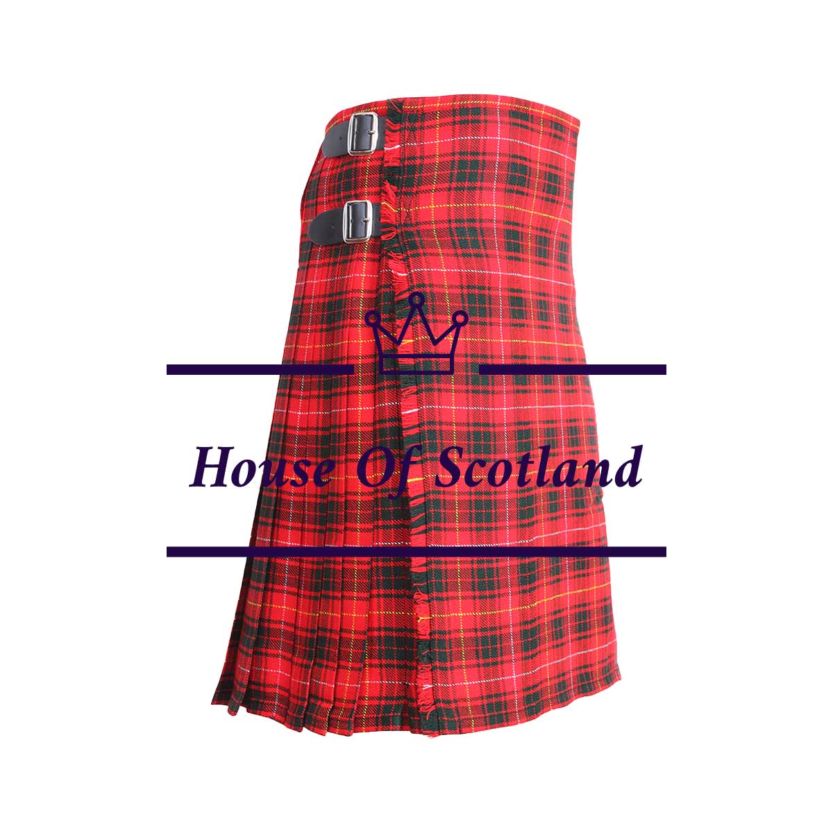 house-of-scotland-bruce-modern-tartan-scottish-8-yard-Kilt-light-weight-side