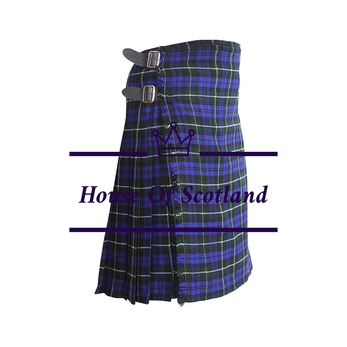 house-of-scotland-clan-campbell-tartan-scottish-8-yard-Kilt-light-weight-front