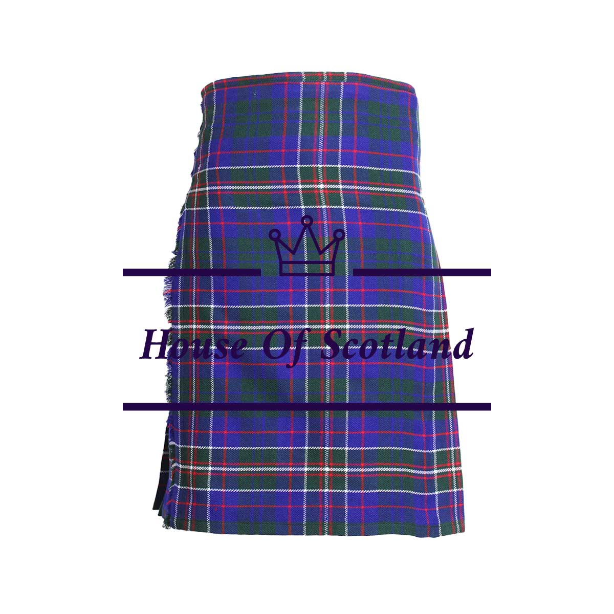 house-of-scotland-clan-hunters-tartan-scottish-8-yard-Kilt-light-weight-front