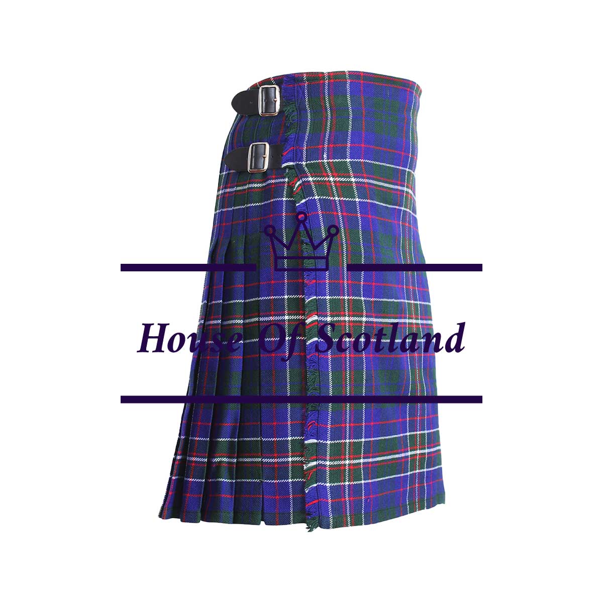 house-of-scotland-clan-hunters-tartan-scottish-8-yard-Kilt-light-weight-side