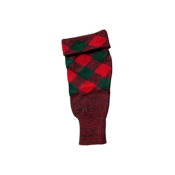 1143-Green/Red Hose (Diced Hose Tops)- - House Of Scotland