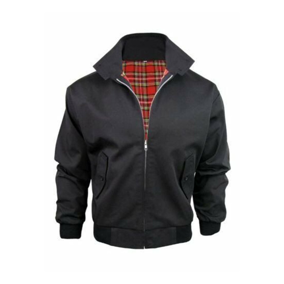 house-of-scotland-classic-vintage-retro-harrington-bomber-jacket-black