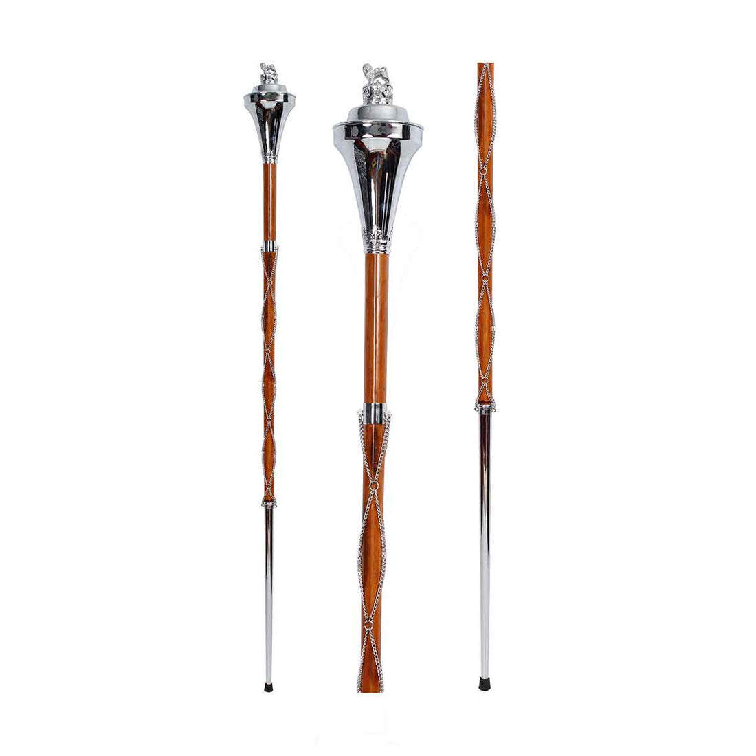 Drum Major Mace or Stave Chrome Flat Head Lion And Crown Top - House Of Scotland