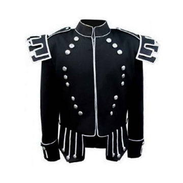 Gabardine Scots Guards Style Doublet Castellated Shoulder Shells - House Of Scotland