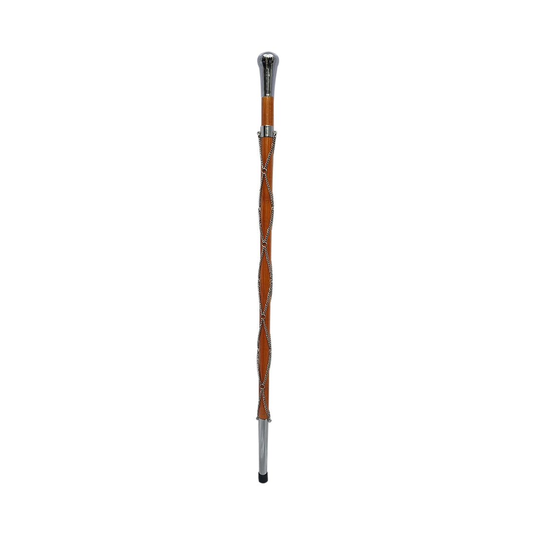 Parade Stick Malacca Cane Natural With Chain