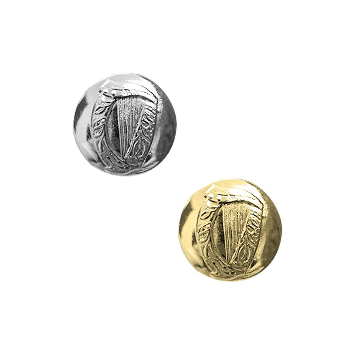 Irish Harp Uniform Buttons 12 Pieces - House Of Scotland