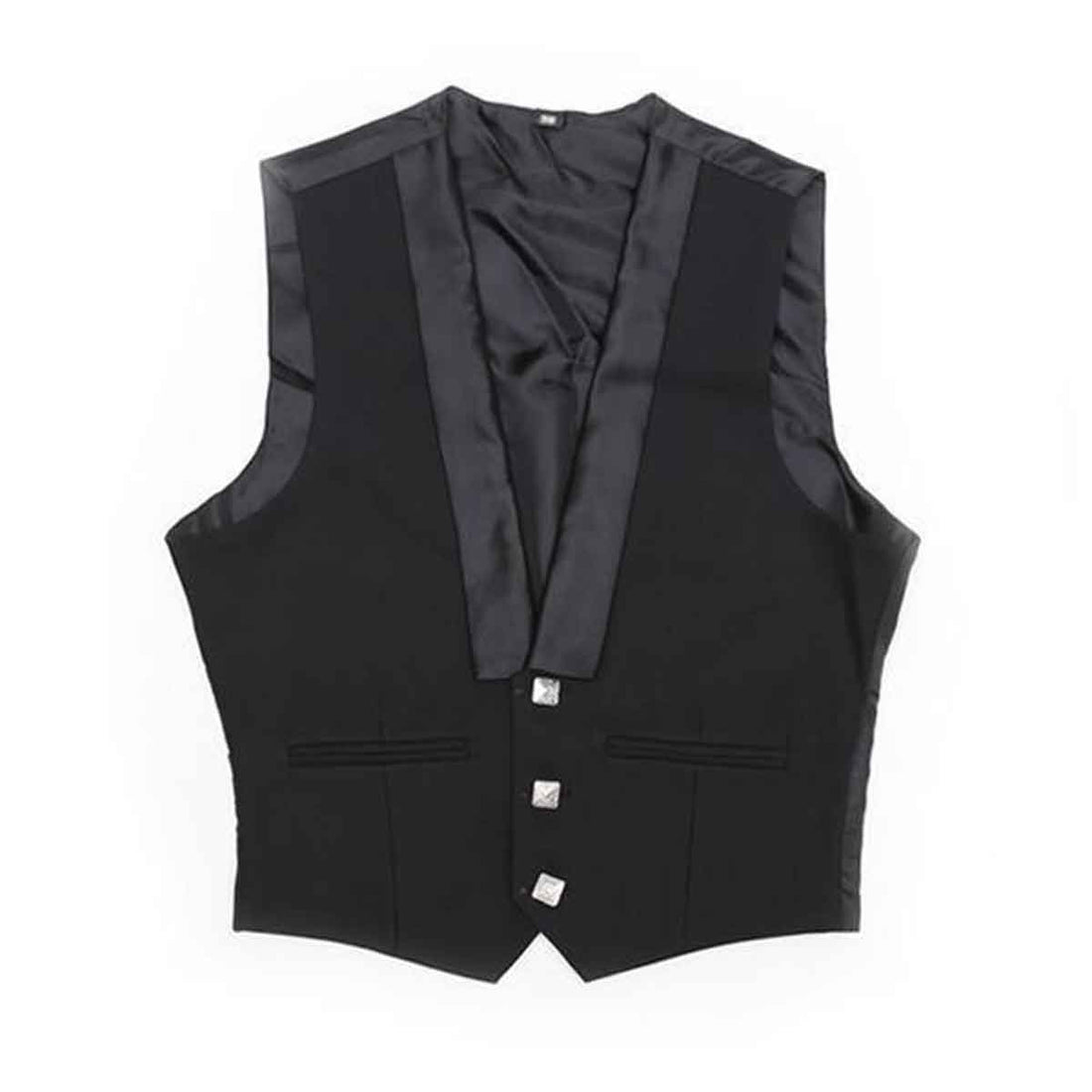 Prince Charlie Jacket Waist Coat Black Color - House Of Scotland