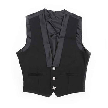 Prince Charlie Jacket Waist Coat Black Color - House Of Scotland